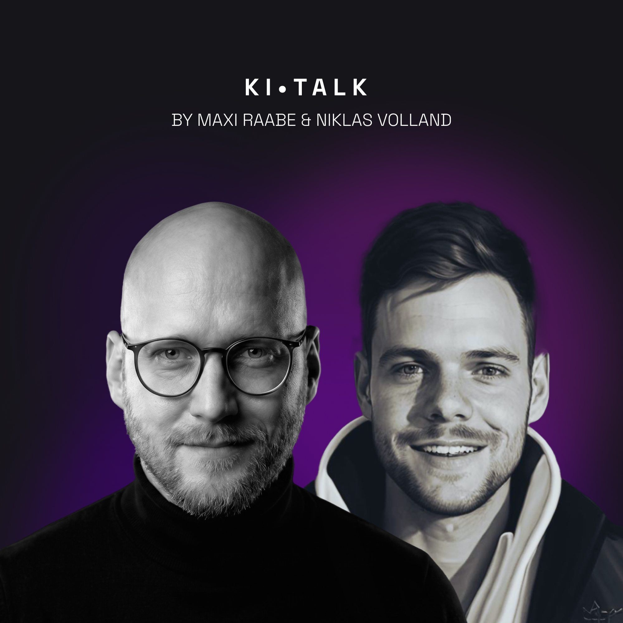 KI TALK Podcast Cover mit Maxi Raabe und Niklas Volland